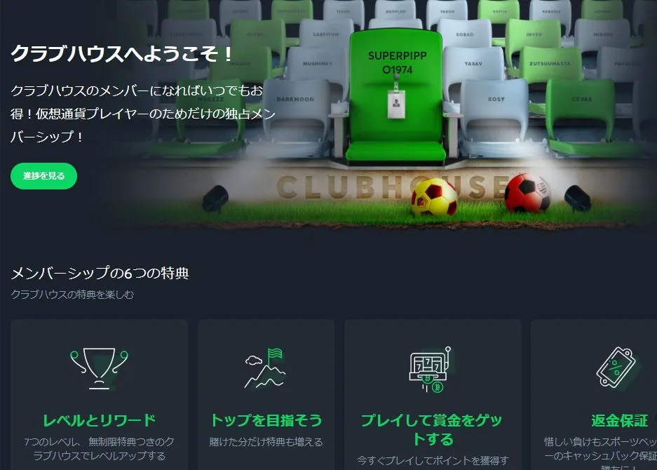 クラブハウス ランク一覧