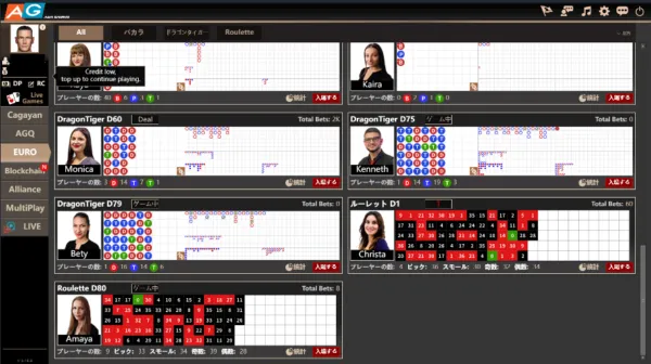 Asia Gaming ライブルーレット